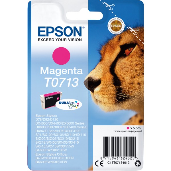 Epson Tintenpatrone C13T07134012 250Seiten 5,5ml magenta