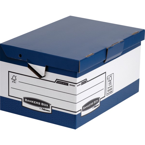 Bankers Box Archivbox Ergo Box System Maxi 0048901 blau/weiß