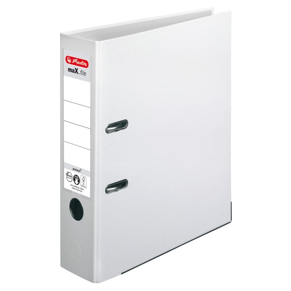 Herlitz Ordner maX.file protect 5480710 DIN A4 80mm PP weiß