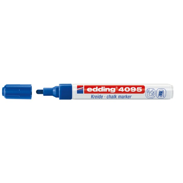 edding Kreidemarker 4095 4-4095003 2-3mm Rundspitze blau