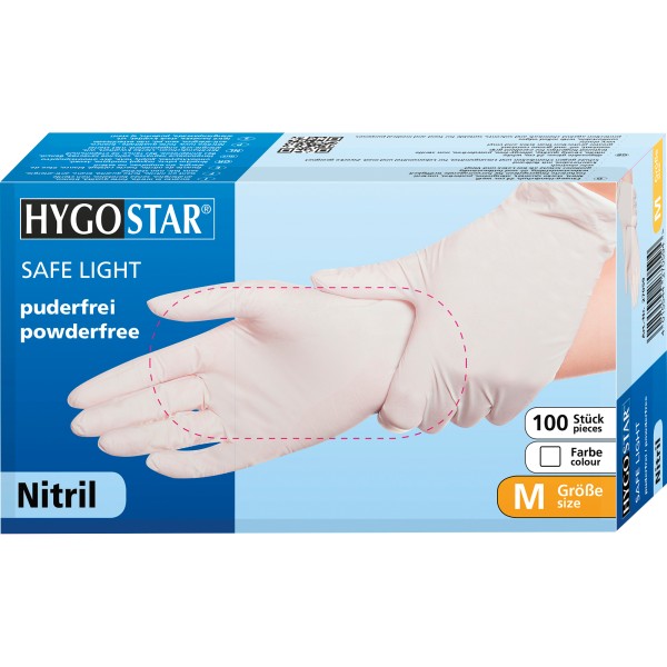 HYGOSTAR Einweghandschuh SAFE LIGHT 27069 Nitril S ws 100 St./Pack.