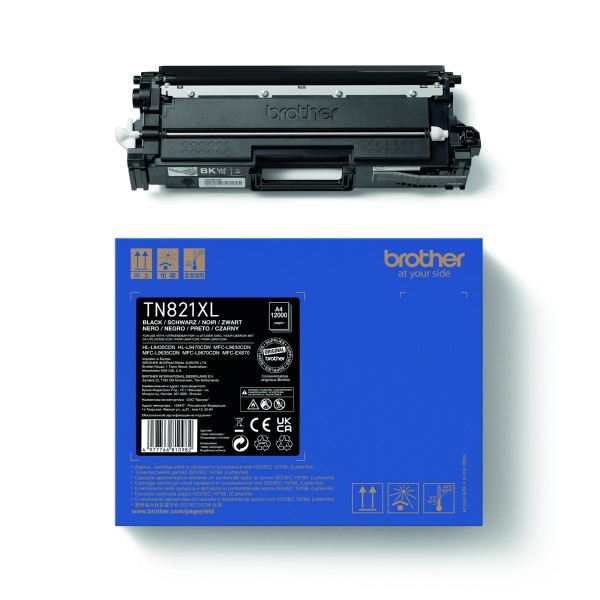 Brother Toner TN821XLBK 12.000Seiten schwarz