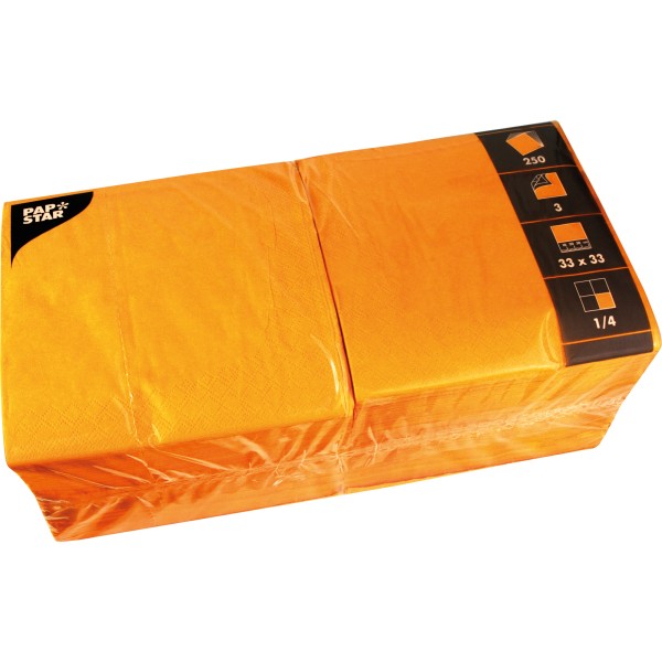 PAPSTAR Serviette 81658 33x33cm 3lagig nektarine 250 St./Pack.