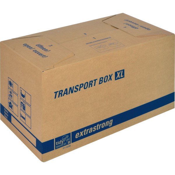 tidyPac Umzugskarton Transportbox XL TP110.002 68x35,5x35cm braun
