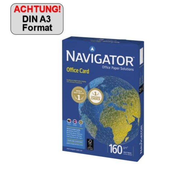 Navigator Kopierpapier Office Card 8248B16B A3 160g 250 Bl./Pack.