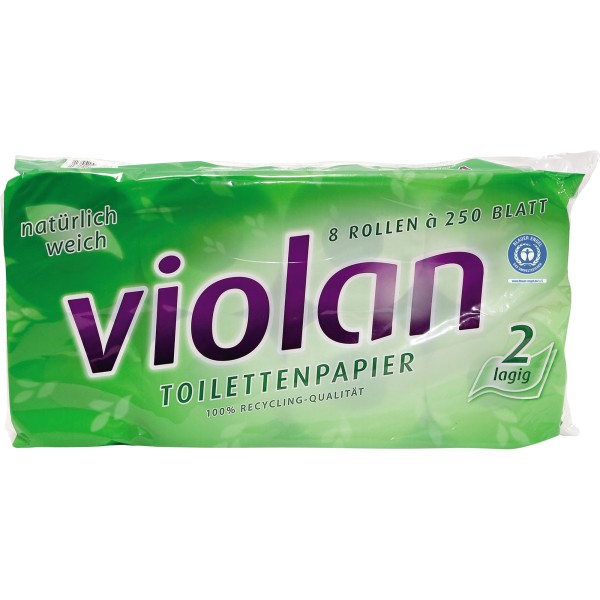 Fripa Toilettenpapier Violan 1530804 2lg. 250Bl. 8 Rl./Pack.