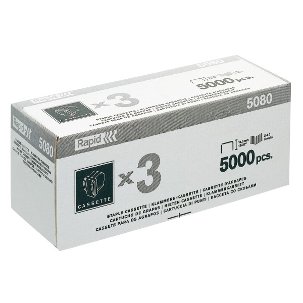 Rapid Heftkassette 5080e 20993700 Stahl verzinkt 5.000Klammern