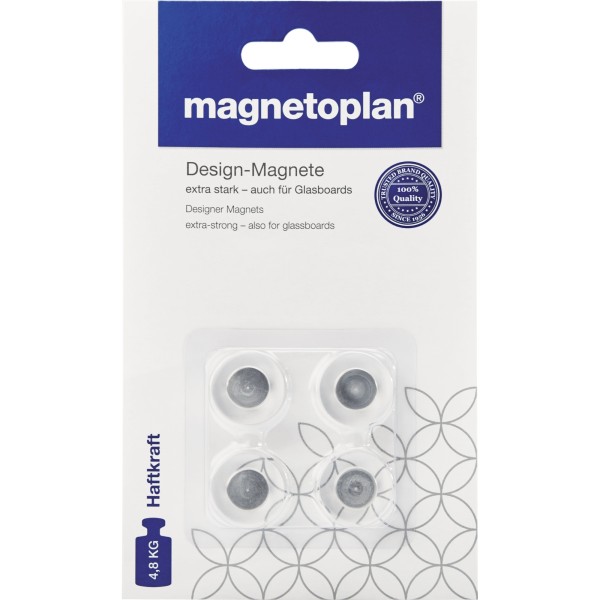 magnetoplan Magnet Design 1681020 Glasboard 20mm Acryl 4 St./Pack