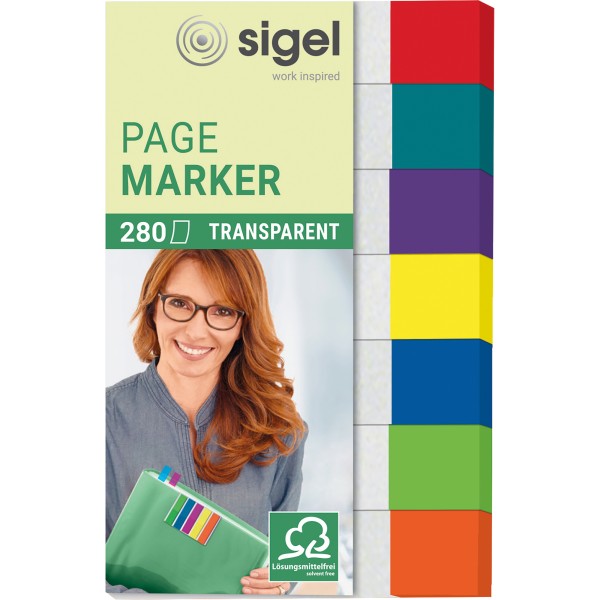 SIGEL Haftmarker HN677 50x84mm sortiert 7x40 Bl./Pack.