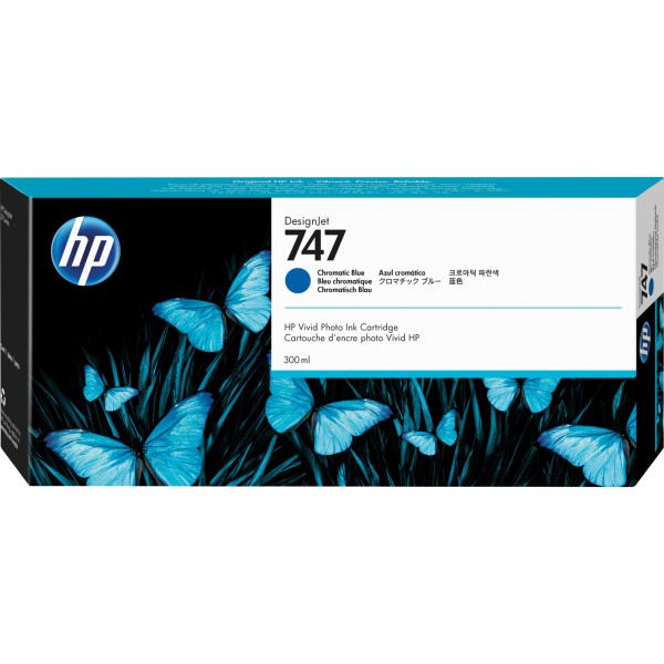 HP Tintenpatrone P2V85A Nr.747 300ml chromatic blau