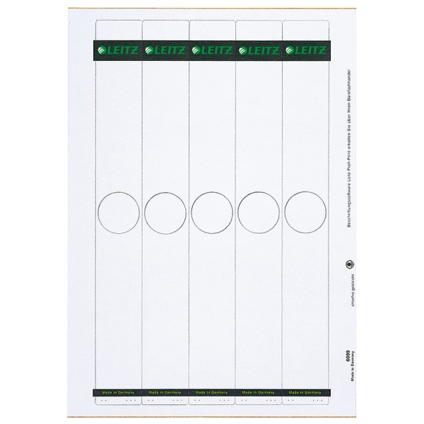 Leitz Ordneretikett 60990085 lang schmal Papier grau 125 St./Pack.