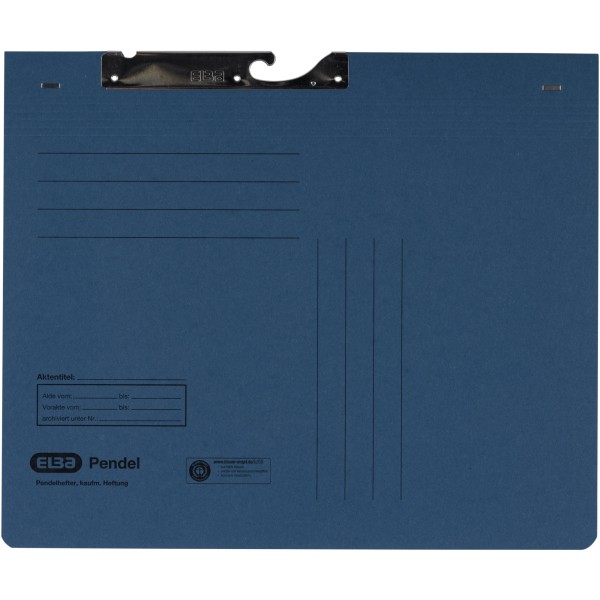 ELBA Pendelhefter 100560099 DIN A4 kfm. Heftung 320g Karton blau