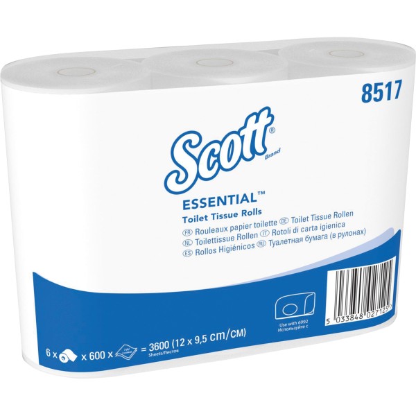SCOTT Toilettenpapier 8517 2lagig 600Blatt weiß 6 Rl./Pack.