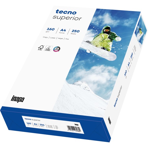 inapa tecno Kopierpapier Superior 2100011531 A4 160g 250 Bl./Pack.