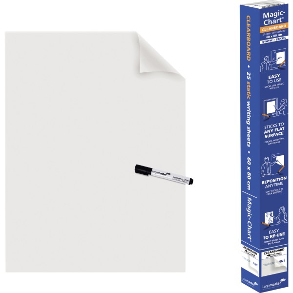 Legamaster Whiteboardfolie Magic Chart 7-159300 PP tr 25 Bl./Pack.