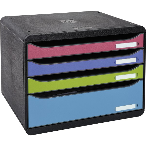 Exacompta Schubladenbox BIG-BOX Plus 3151928D A4+ sw/farbig