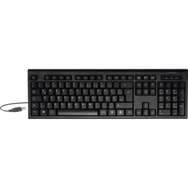 Vivanco Tastatur 36641 kabelgebunden USB PS2 sw