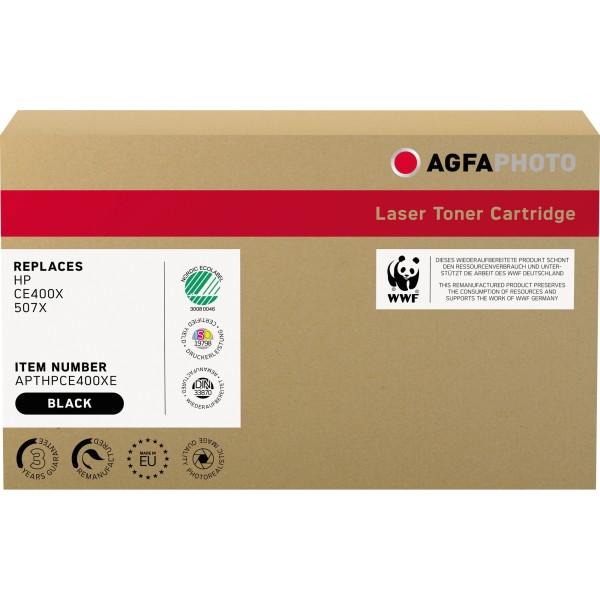 AgfaPhoto Toner APTHPCE400XE wie HP CE400X 507X schwarz