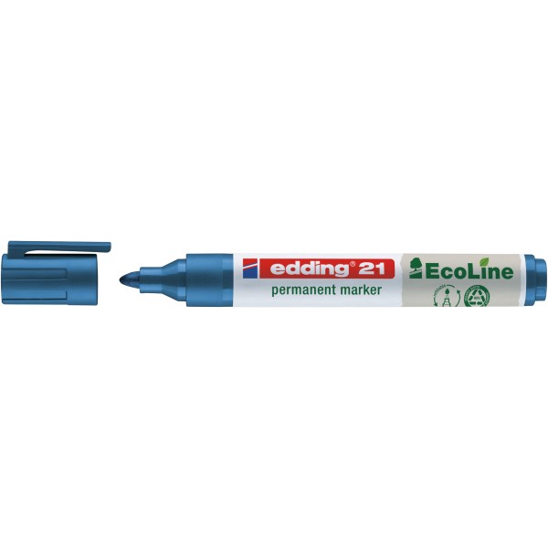 edding Permanentmarker 21 EcoLine 4-21003 1,5-3mm Rundspitze blau