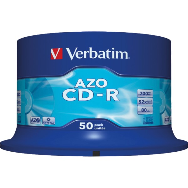 Verbatim CD-R 43343 52x 700MB 80Min. Spindel 50 St./Pack.