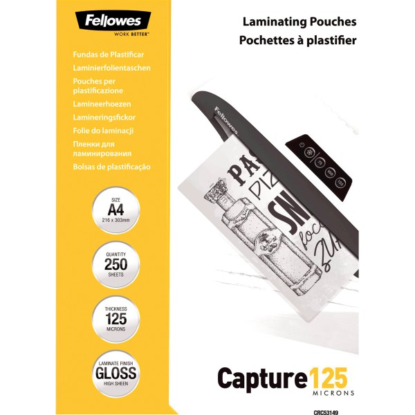 Fellowes Laminierfolie Capture 125 5314903 DIN A4 tr 250 St./Pack.