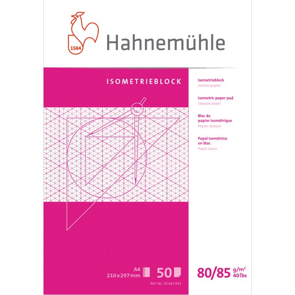 Hahenmühle FineArt Isometrieblock 10662642 DN A4 rautiert 50Bl.