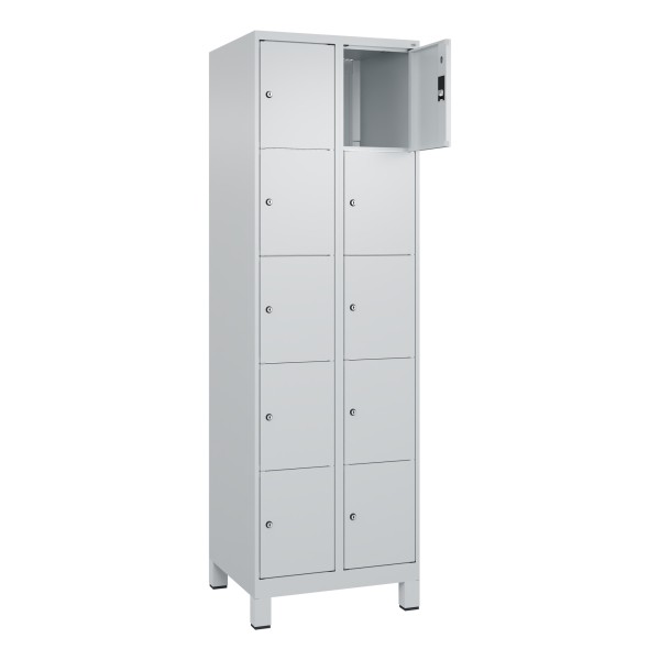 C+P Schließfachschrank Classic PLUS 2x5Fächer 1950x600x500mm l.gr/l.gr