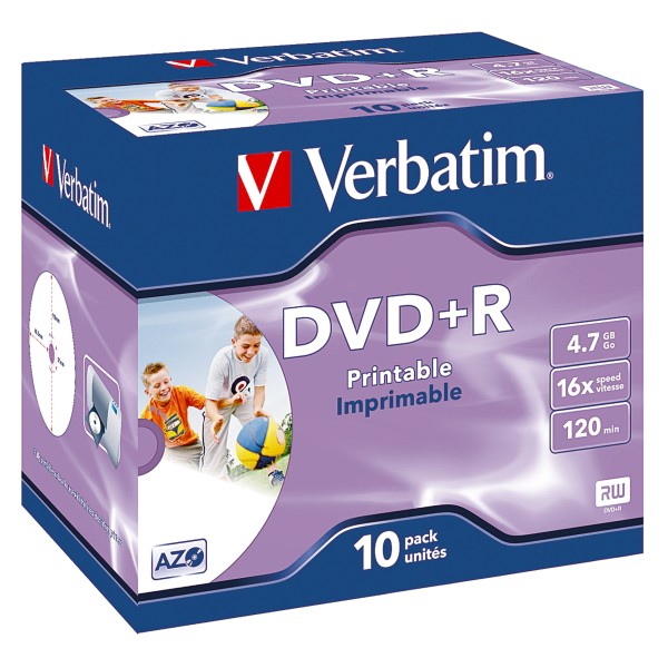 Verbatim DVD+R 43508 16x 4,7GB 120Min. Jewelcase 10 St./Pack