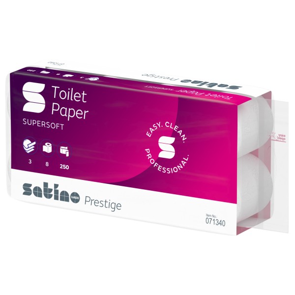Satino Toilettenpapier 071340 Prestige 3lg hw 250Blatt 8 St./Pa