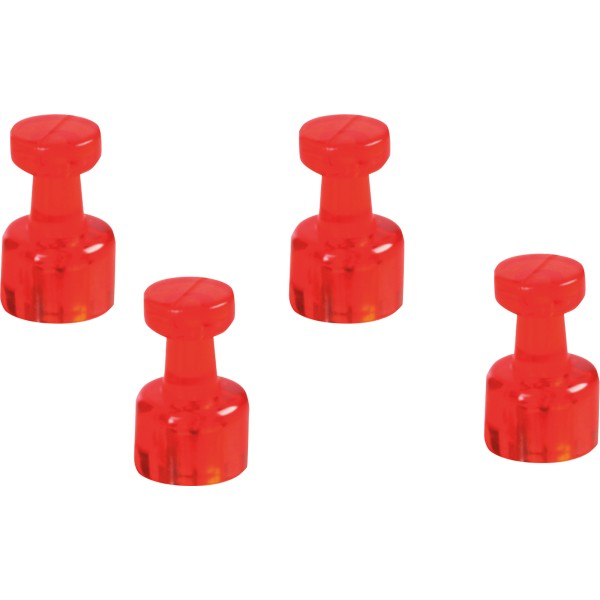 magnetoplan Magnet Memohalter 1666118 rot 4 St./Pack.