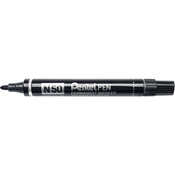 Pentel Permanentmarker N50-AE 2mm Metall konische Spitze sw