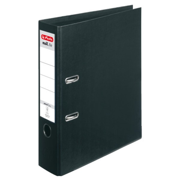 Herlitz Ordner maX.file protect plus 10834315 A4 80mm PP schwarz