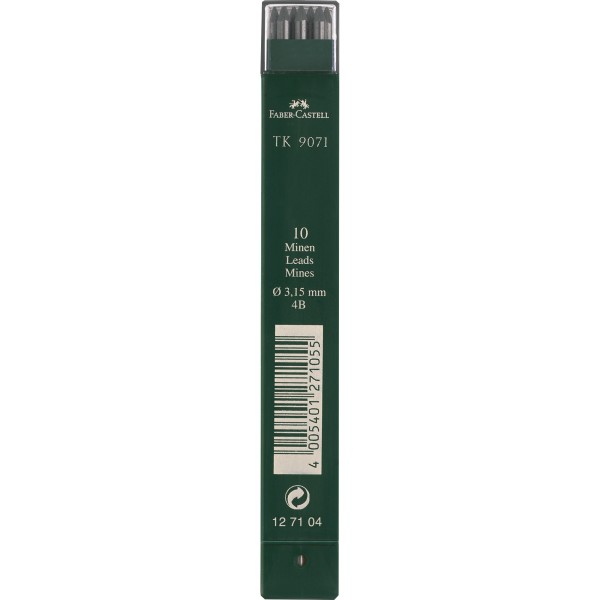 Faber-Castell Fallmine TK 9071 127104 3,15mm 4B 10 St./Pack.