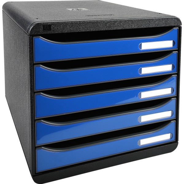 Exacompta Schubladenbox BIG-BOX PLUS 3097279D 5Sch. glo/eisblau