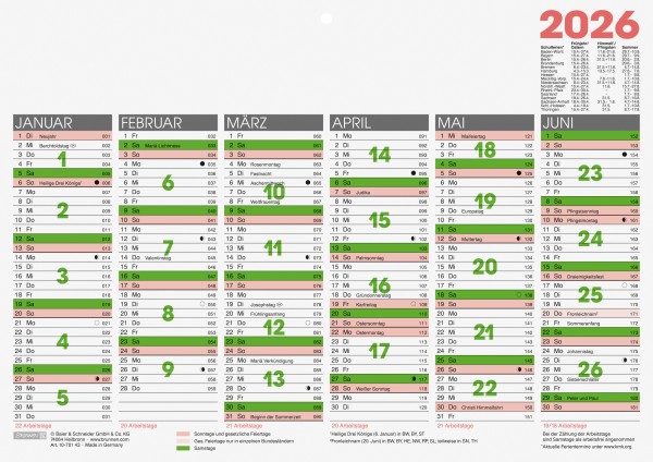 Brunnen Tischkalender A4 1070143 quer