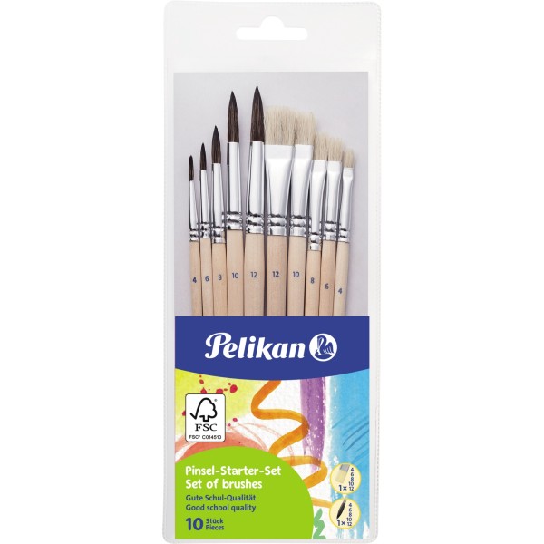 Pelikan Pinsel-Set PI10/SB 700405 sortiert 10 St./Pack.