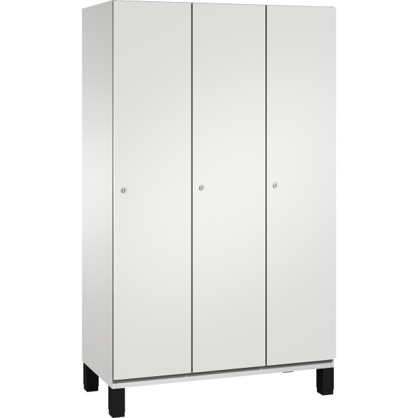 C+P Umkleidespind 4510032S10010 Füße 3Abteile B1200mm lgr/lgr