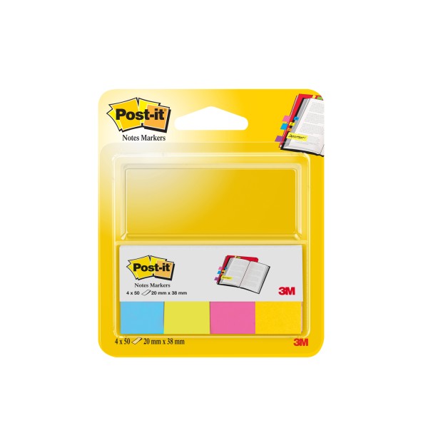 Post-it Haftstreifen Page Marker 670-4P 20x38mm sortiert 4St.