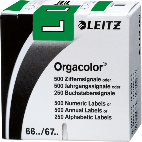 Leitz Buchstabensignal Orgacolor 66211000 L grün 250 St./Pack.