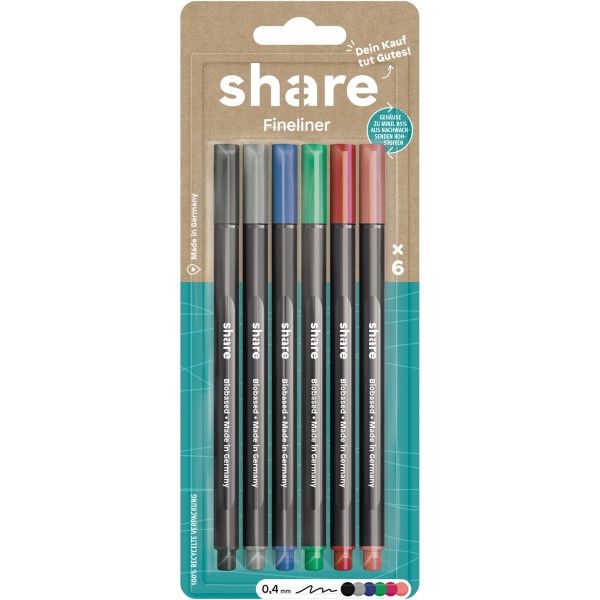 share Fineliner Y-11-11-02 sortiert 6St.