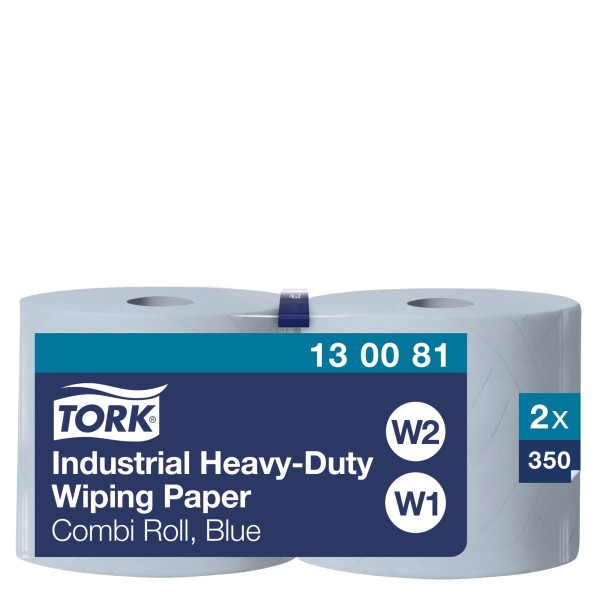 Tork Wischtuch 130081 23,5cmx119m 350Blatt 3lagig blau 2 Rl./Pack.