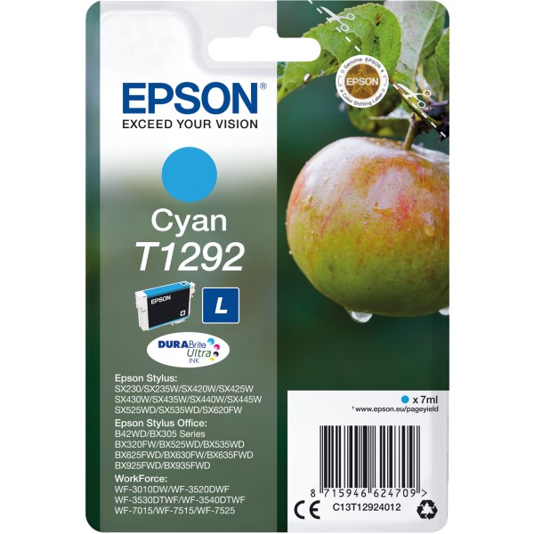 Epson Tintenpatrone C13T12924012 T1292 7ml cyan