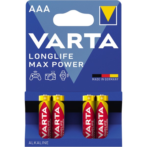 Varta Batterie Max Tech 04703101404 AAA Micro LR03 1,5V 4 St./Pack.