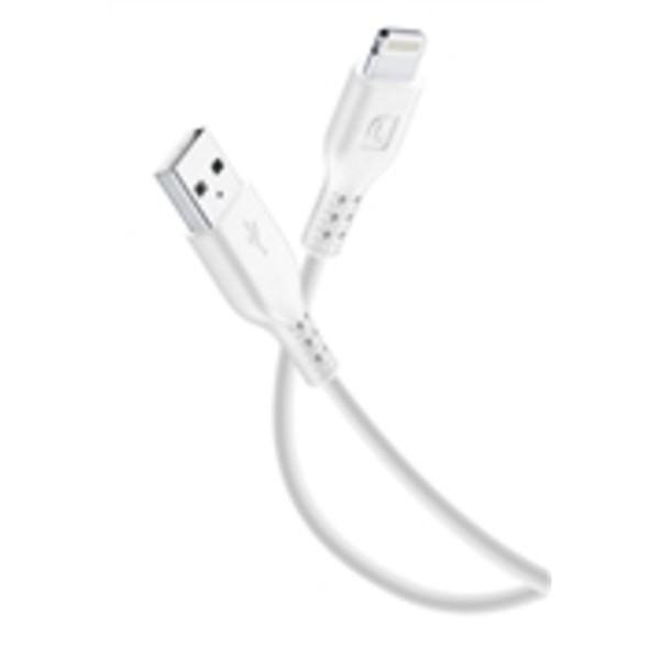 cellularline Kabel USB-A/Lightning USBDATA06MFIIPHW 0,6m ws