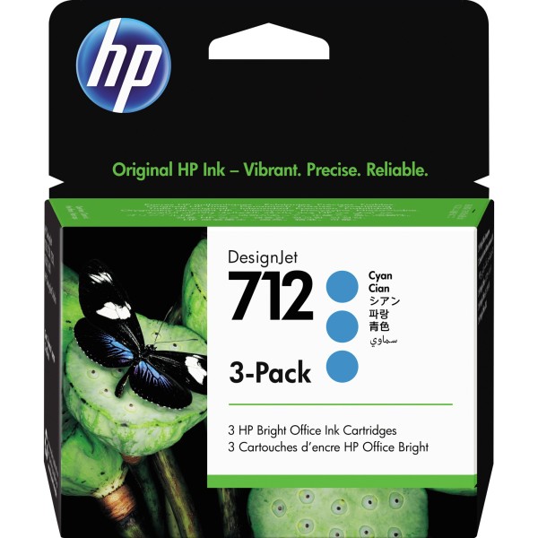 HP Tintenpatrone 3ED77A 712 29ml cyan 3 St./Pack