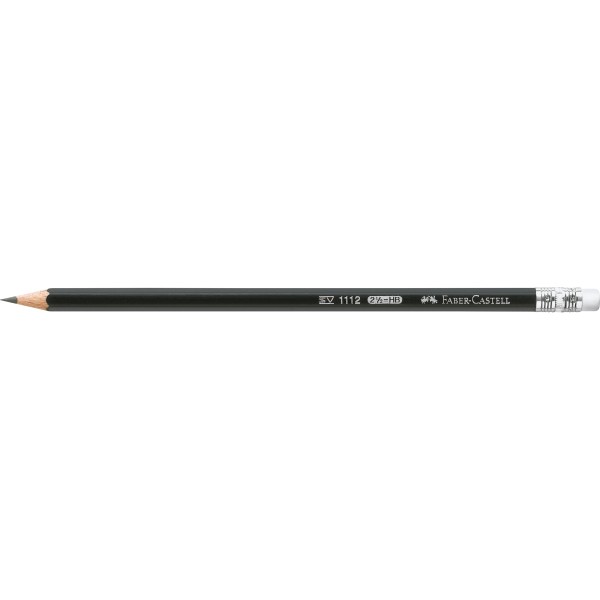 Faber-Castell Bleistift 111200 mit Gummitip HB sw