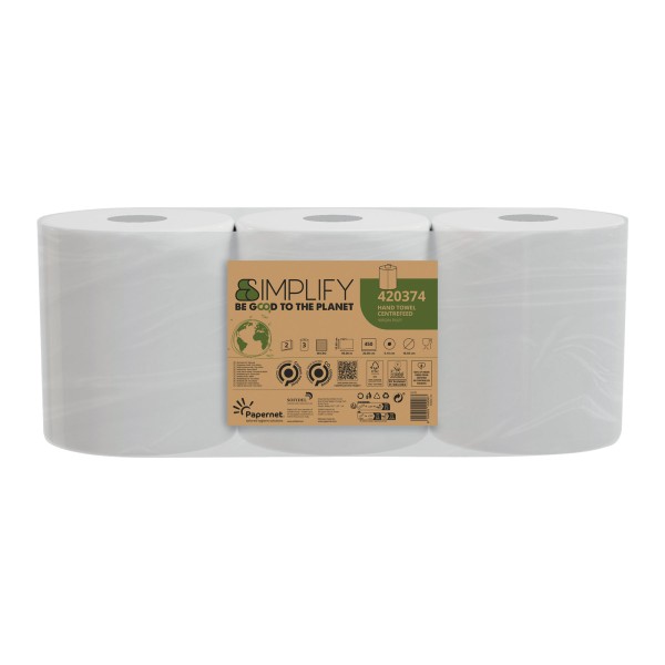 Papernet Rollenhandtuch Simplify 420374 2lg. 450Bl. 3St.