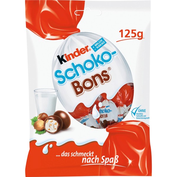 Kinder Schokolade Schoko-Bons 458393 125 g/Pack.