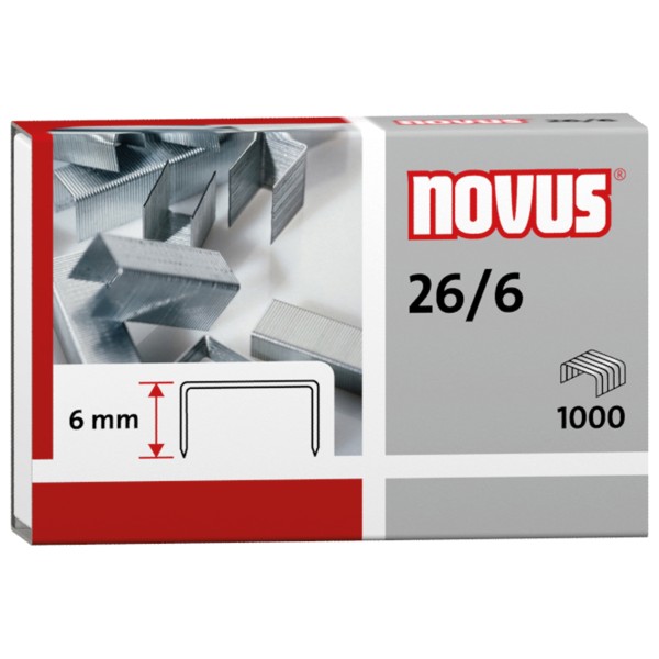 NOVUS Heftklammer 040-0160 26/6 verzinkt 5.000 St./Pack.