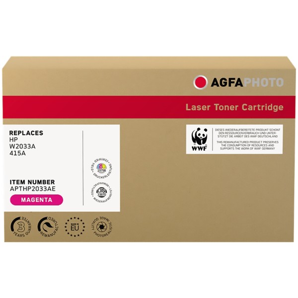 AgfaPhoto Toner APTHP2033AE wie HP W2033A magenta